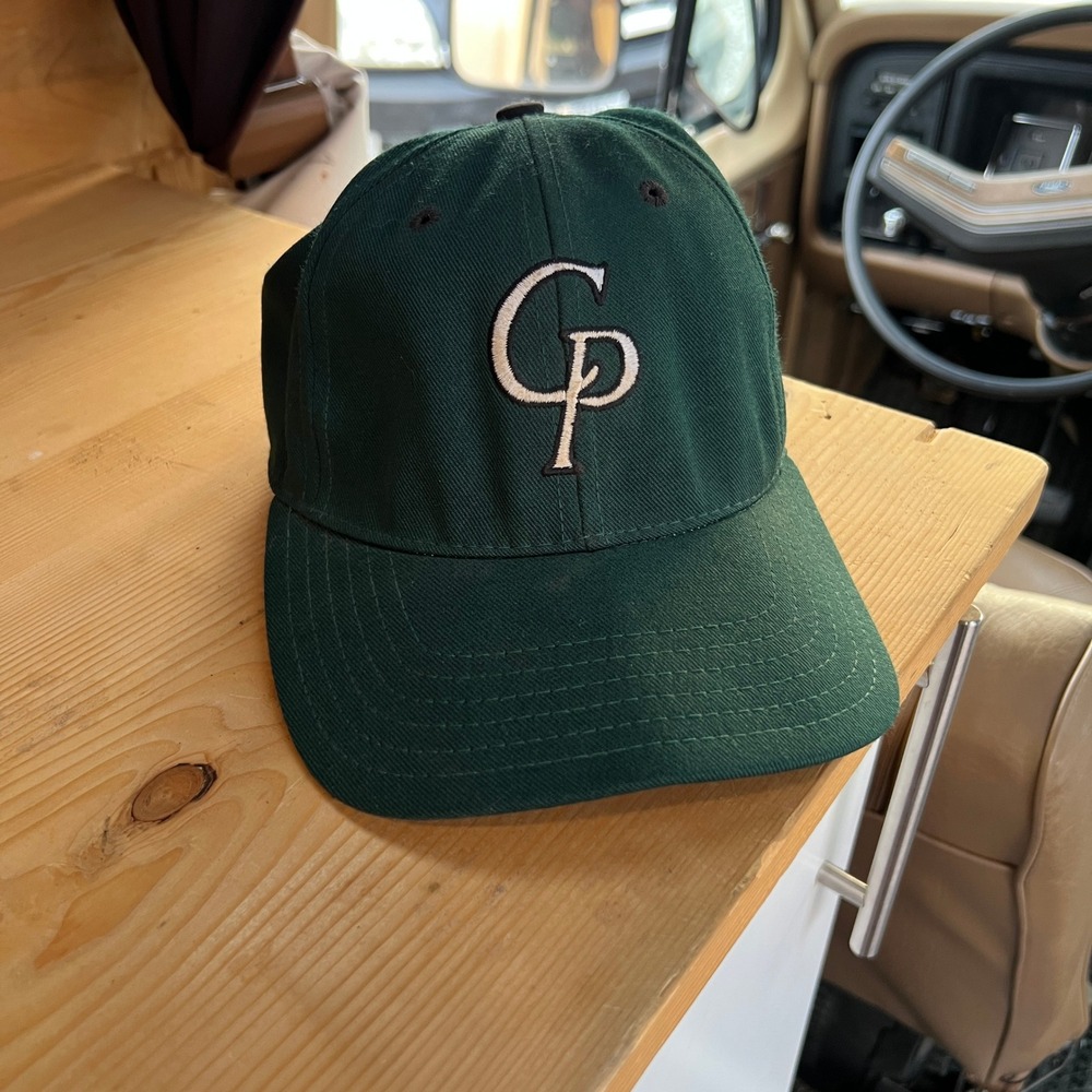 VTG Pro-Line Cedar Park High Fitted Cap 6 7/8 90s Baseball Hat Green CP Texas US